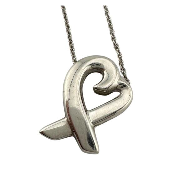Tiffany & Co Paloma Picasso Small Loving Heart Pendant Necklace 16" Chain - Picture 1 of 10